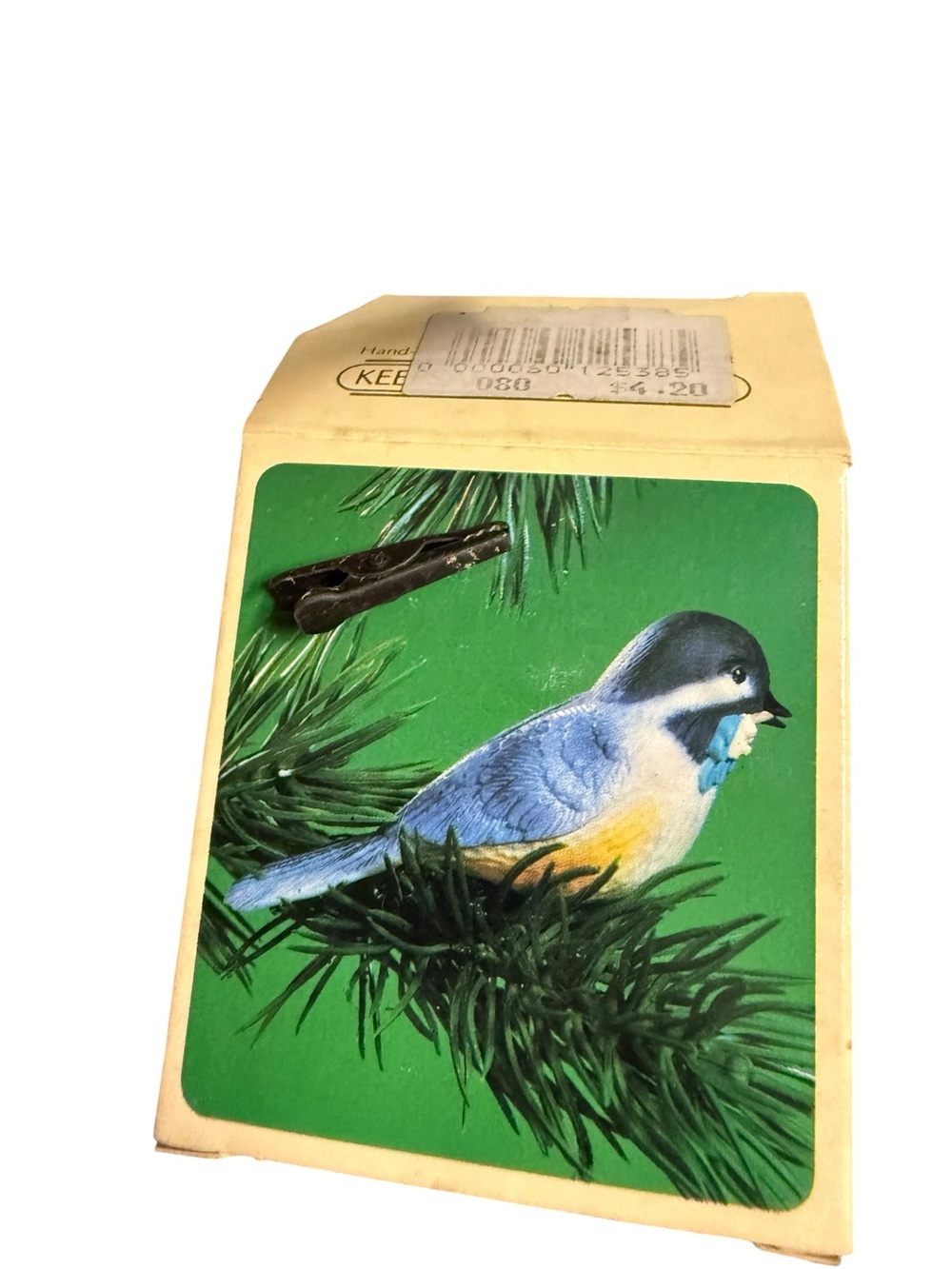 Vintage 1984 Hallmark Keepsake Chickadee Bird Clip On Christmas Ornament